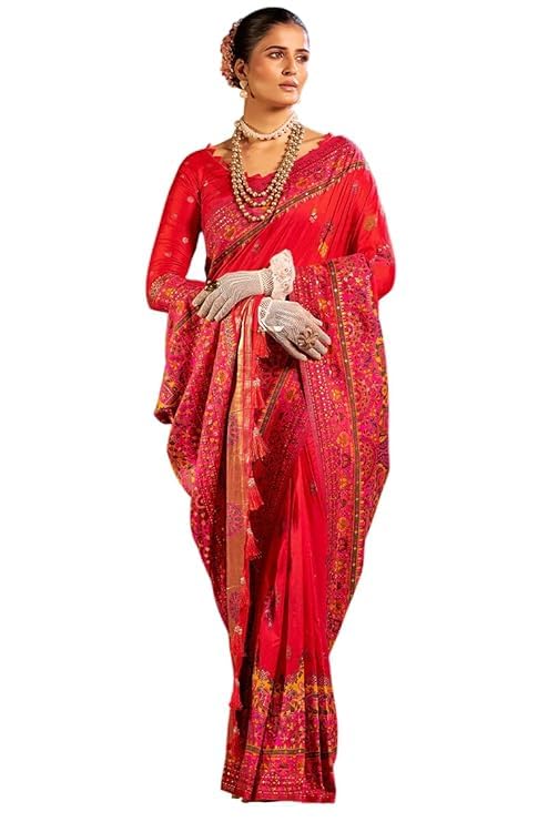 Women's Original Kanjivaram Pure Soft Silk Pashmina Silk Kanchi Pattu Hand Weving Designer Fancy Saree With Unstich Blouses Piecs - Image 3