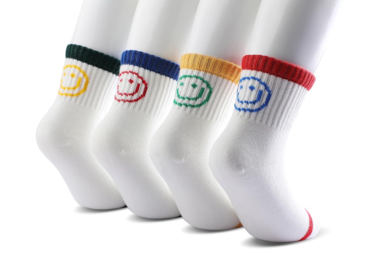 Colourful Socks for Kids, Crew length, Soft Pure Cotton, Lightweight & Breathable, 1 to 9 Years, Pack of 5, Designer socks
